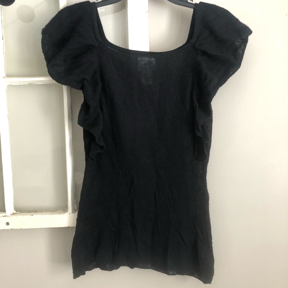 Anthropologie Tabitha black short sleeve sweater